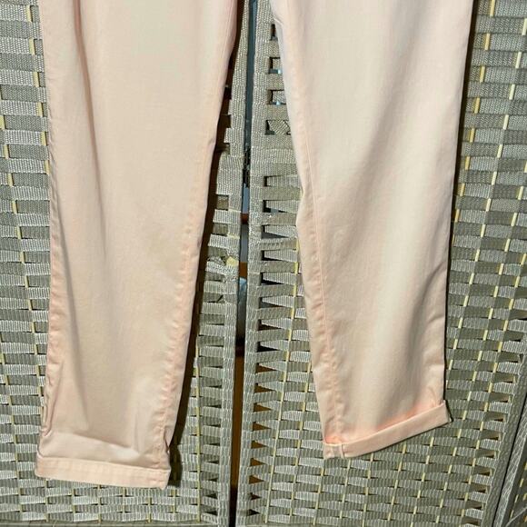 Banana Republic Straight Chino Women’s Size 6 Blush Pink Stretch Belted Mid-Rise - Picture 4 of 11